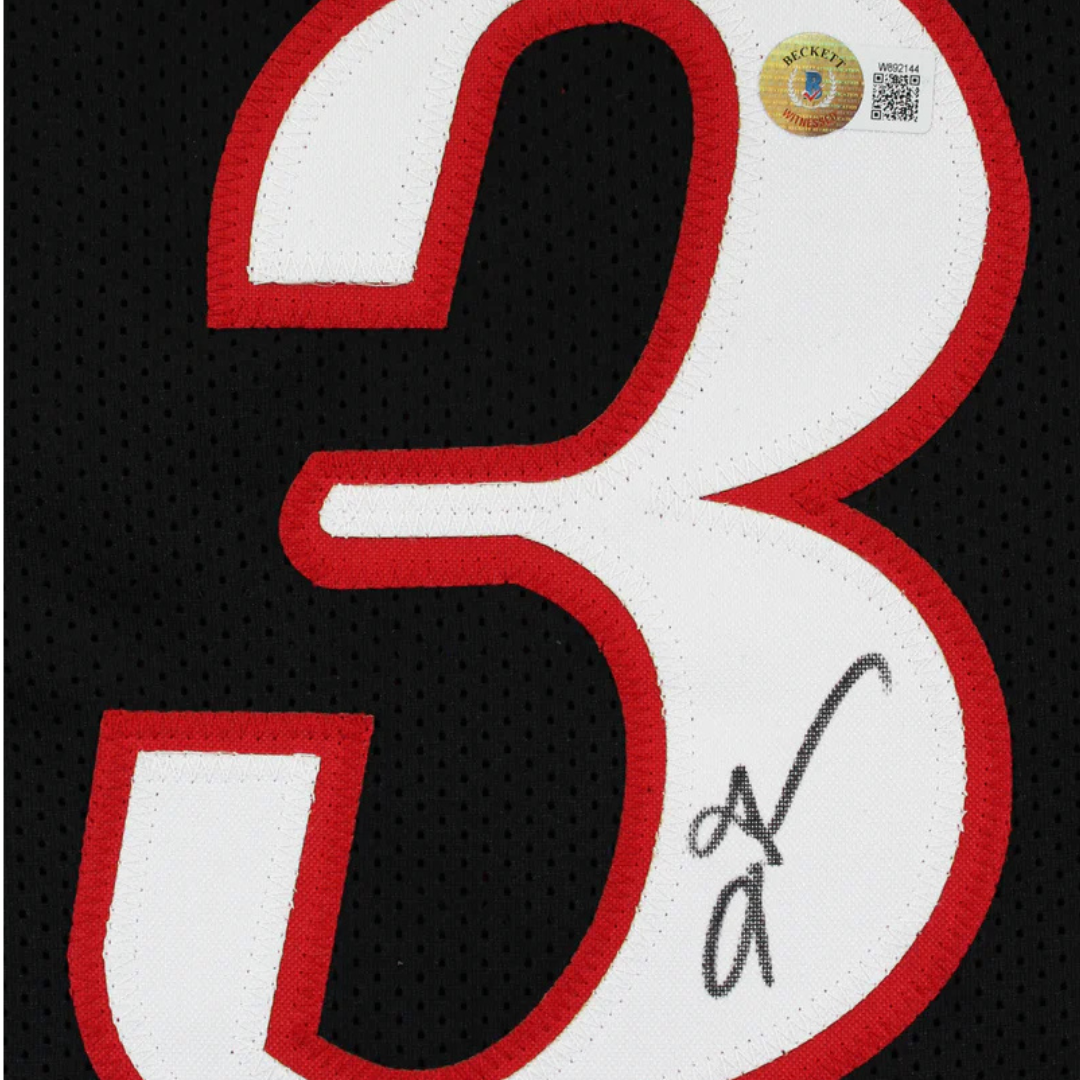 Allen Iverson Signed Philadelphia 76ers Basketball Jersey with Beckett Witness